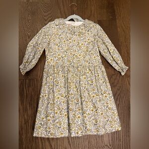 La Coqueta Floral Kids Dress with Yellow Accents